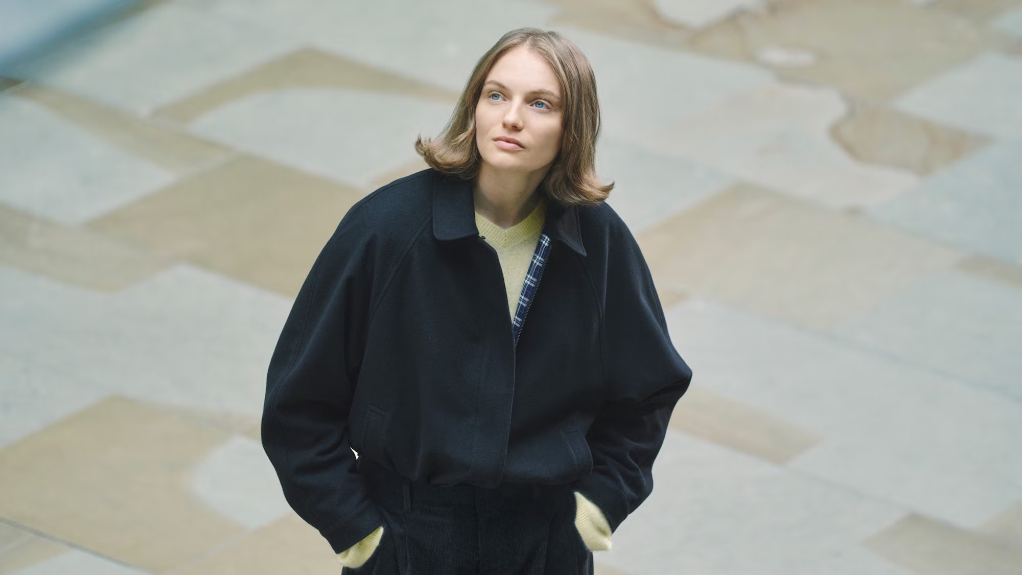 Жүн қоспасынан тігілген Harrington күртешесі